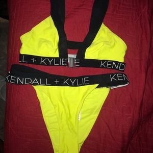 kendal and kylie neon tape bikini — Topshop